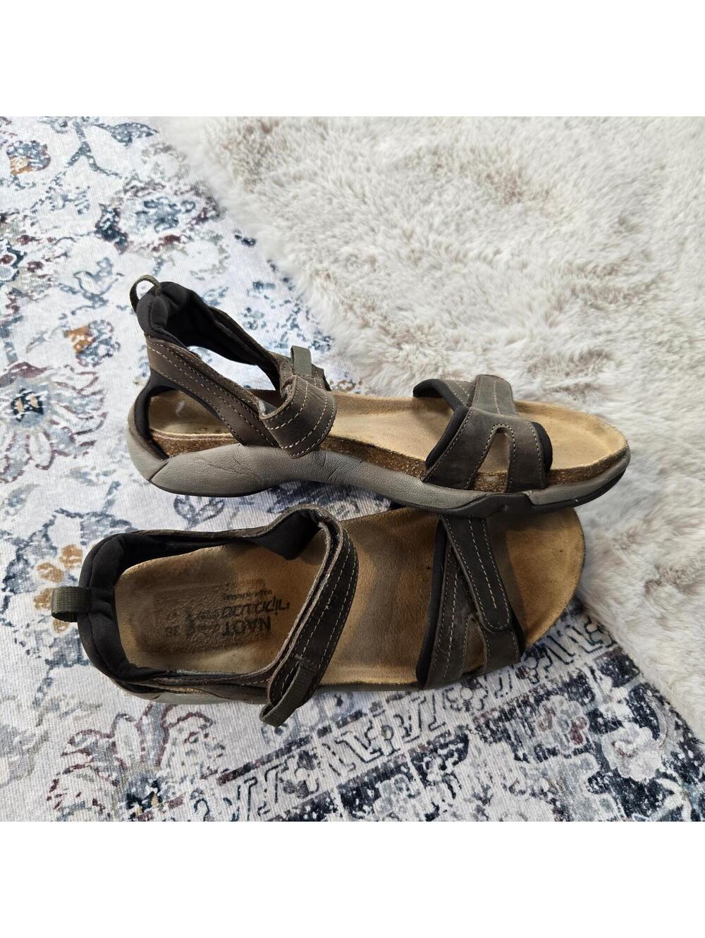 Naot Brown Strappy Sandal Shoe Women EU 38 - Picture 6 of 10